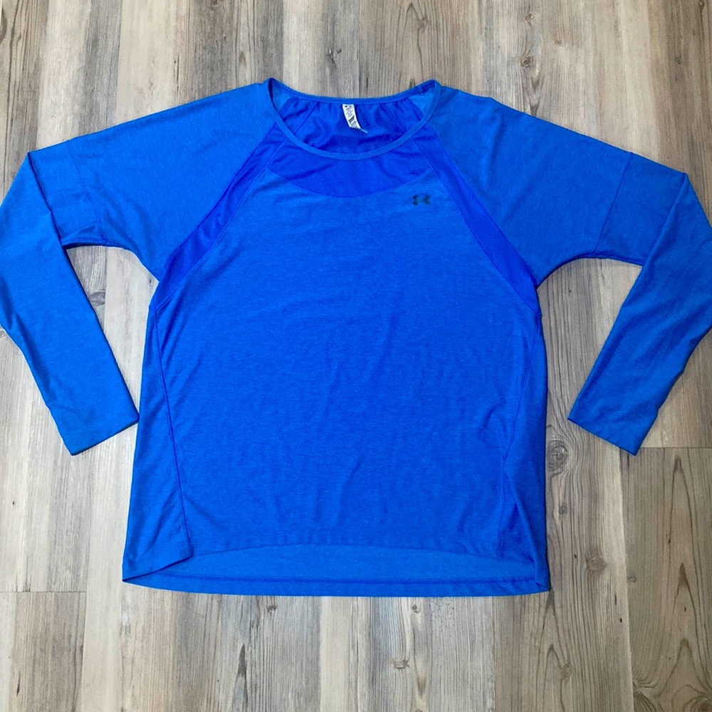 Blue Under Armor Long Sleeve Heat Gear Shirt